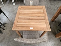 Beaufort10 teak tuintafel horeca 80x80cm met blokpoten - afbeelding 4 van  4