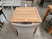 Beaufort10 teak tuintafel horeca 80x80cm met blokpoten - afbeelding 2 van  4