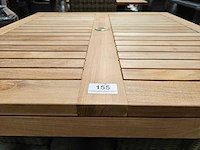 Beaufort10 teak tuintafel vierkant 100 x 100cm met blokpoten - afbeelding 4 van  4