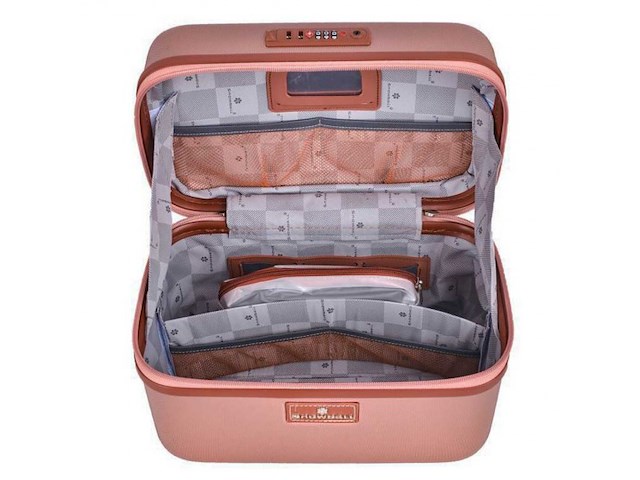 Beautycase - met cijferslot - roze - afbeelding 2 van  5