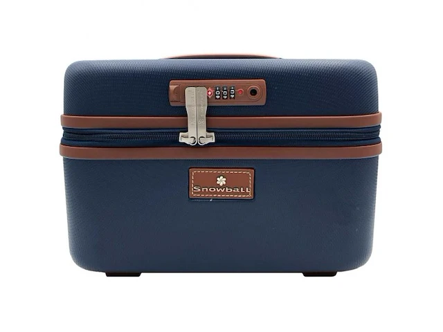 Beautycase - snowball - met cijferslot - blauw - afbeelding 3 van  8