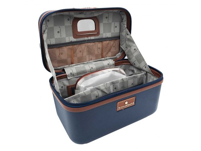 Beautycase - snowball - met cijferslot - blauw - afbeelding 1 van  7