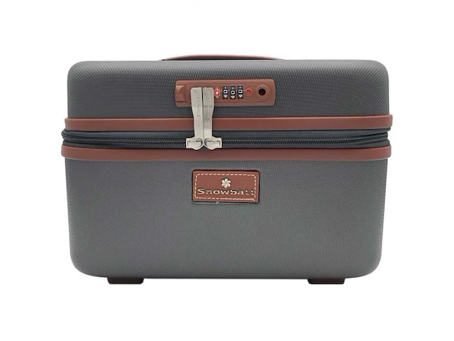 Beautycase - snowball - met cijferslot - grijs - afbeelding 2 van  6