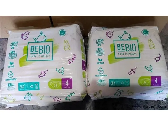 Bebio made in nature ecologische luiers maat 4,7-18kg,2 pakken,48 stuks - afbeelding 1 van  4