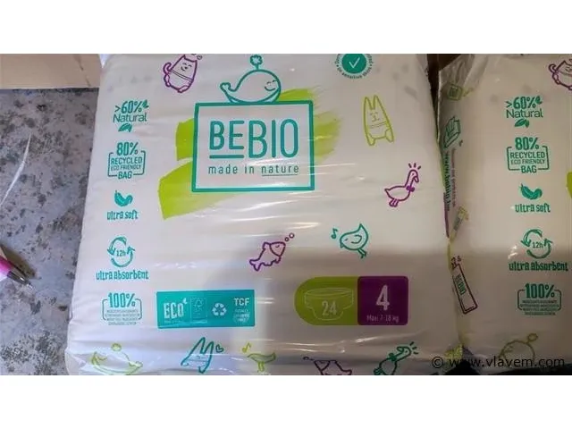 Bebio made in nature ecologische luiers maat 4,7-18kg,2 pakken,48 stuks - afbeelding 2 van  4
