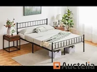 Bed 140 x 190 cm single double metaal - afbeelding 3 van  5