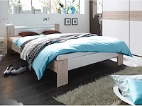 Bed 140 x 200 cm - sonoma en wit - afbeelding 7 van  12