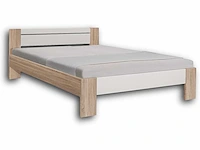 Bed 140 x 200 cm - sonoma en wit - afbeelding 9 van  12