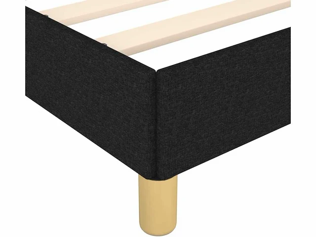 Bed 140x200cm - stof - zwart - afbeelding 6 van  6