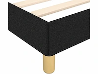 Bed 140x200cm - stof - zwart - afbeelding 6 van  6