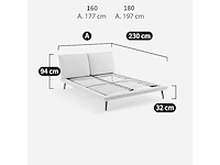 Bed 160 x 200 - stof - afbeelding 4 van  8