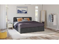 Bed 160 x 200 cm - grijs fluweel - afbeelding 2 van  8