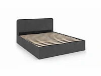 Bed 160 x 200 cm - grijs fluweel - afbeelding 5 van  8