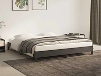 Bed 160x200 cm - donkergrijs fluweel - afbeelding 1 van  8
