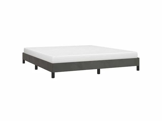 Bed 160x200 cm - donkergrijs fluweel - afbeelding 4 van  8