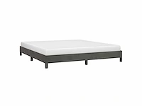 Bed 160x200 cm - donkergrijs fluweel - afbeelding 4 van  8