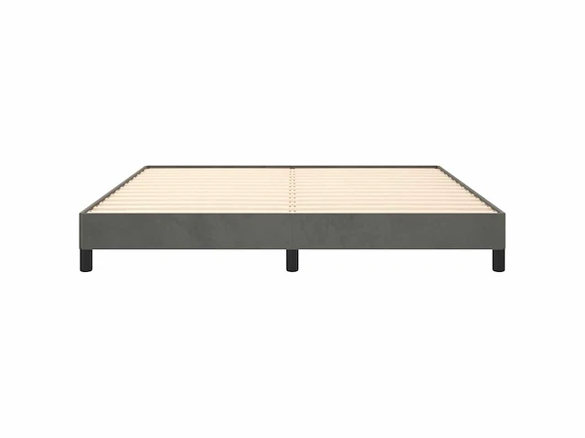 Bed 160x200 cm - donkergrijs fluweel - afbeelding 5 van  8