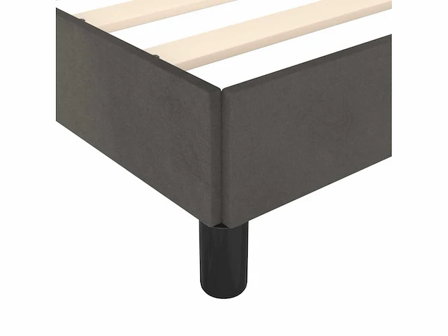 Bed 160x200 cm - donkergrijs fluweel - afbeelding 6 van  8