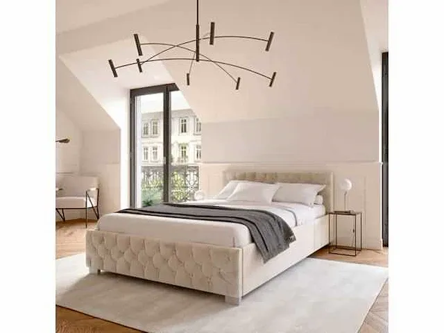 Bed 180x200 met led-verlichting en bedstee - afbeelding 1 van  8