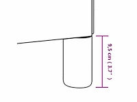 Bed 80x200 cm - donkergrijze stof (x2) - afbeelding 2 van  11
