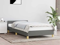 Bed 80x200 cm - donkergrijze stof (x2) - afbeelding 1 van  11