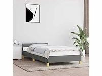 Bed 80x200 cm - donkergrijze stof (x2) - afbeelding 4 van  11