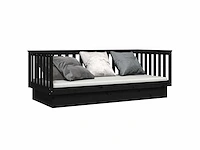 Bed 80x200 cm - massief grenen - zwart - afbeelding 4 van  9