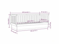 Bed 80x200 cm - massief zwart grenen (x2) - afbeelding 5 van  6