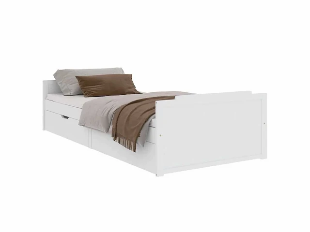 Bed 90x200 cm - wit - massief grenen - afbeelding 3 van  8