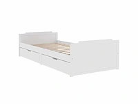Bed 90x200 cm - wit - massief grenen - afbeelding 4 van  8