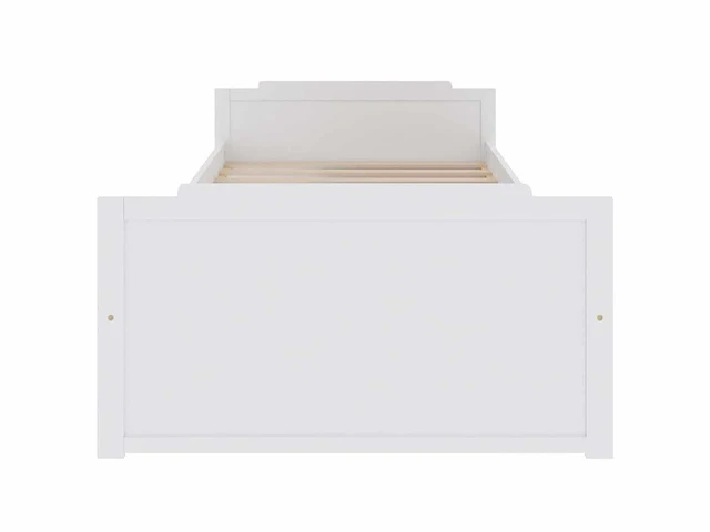 Bed 90x200 cm - wit - massief grenen - afbeelding 5 van  8