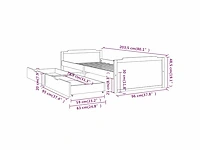 Bed 90x200 cm - wit - massief grenen - afbeelding 8 van  8