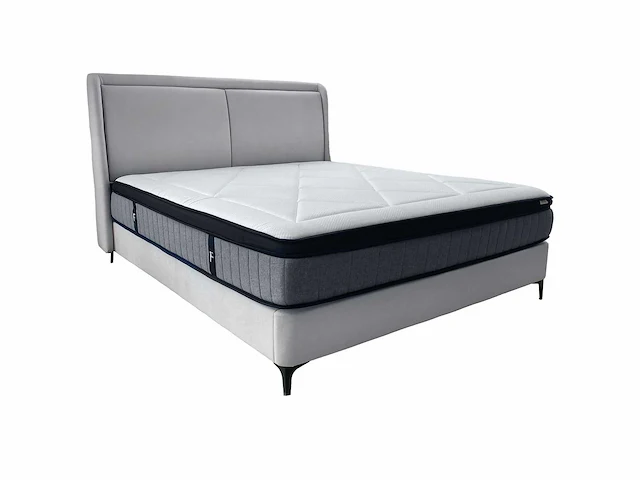 Bed dana lichtgrijs & lyla blauw - 160x200 (5x) - afbeelding 4 van  7
