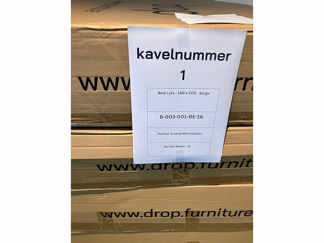 Bed lyla - 160 x 200 - beige (5x) - afbeelding 8 van  9