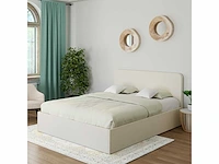 Bed met afgerond hoofdeinde 160x200 - white boucle - afbeelding 1 van  7