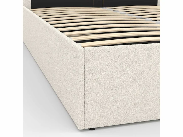 Bed met afgerond hoofdeinde 160x200 - white boucle - afbeelding 4 van  7