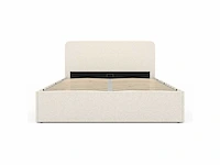 Bed met afgerond hoofdeinde 160x200 - white boucle - afbeelding 6 van  7