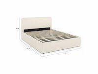 Bed met afgerond hoofdeinde 160x200 - white boucle - afbeelding 7 van  7