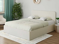 Bed met afgerond hoofdeinde 160x200 - white boucle - afbeelding 1 van  8
