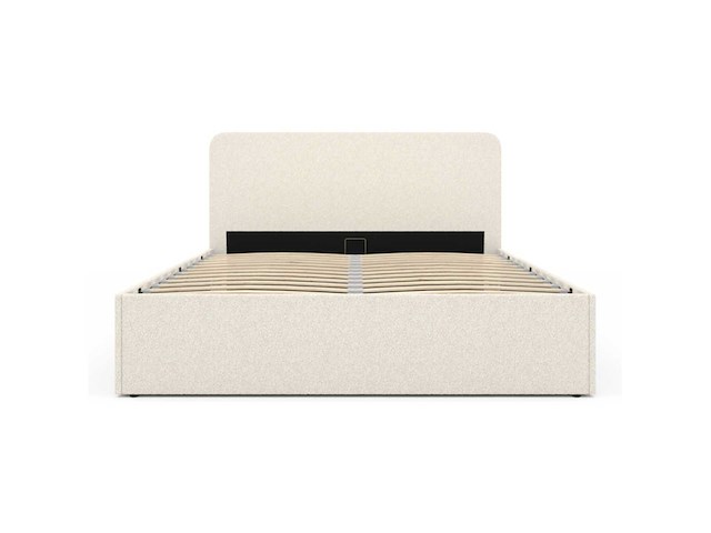 Bed met afgerond hoofdeinde 160x200 - white boucle - afbeelding 7 van  9