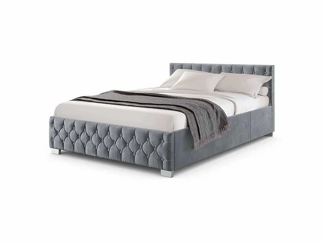Bed met fluwelen led-verlichting en opbergruimte - 140 x 200cm - afbeelding 2 van  6