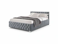 Bed met fluwelen led-verlichting en opbergruimte - 140 x 200cm - afbeelding 2 van  6