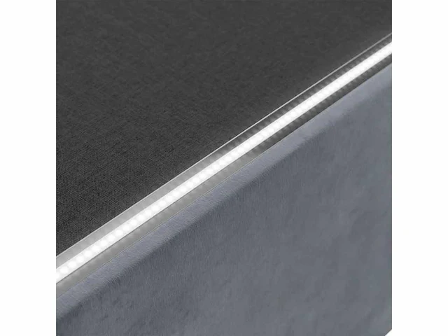 Bed met fluwelen led-verlichting en opbergruimte - 140 x 200cm - afbeelding 5 van  6