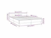 Bed met hoofdeinde - zwart 140x200 cm (x2) - afbeelding 9 van  9