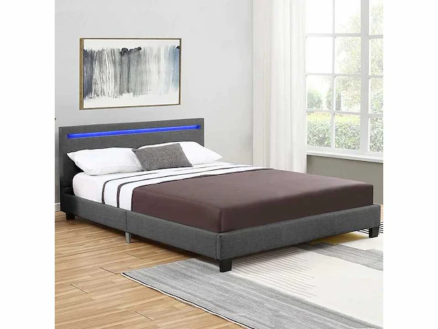 Bed met led verlichting en lattenbodem 120x200cm - afbeelding 1 van  7