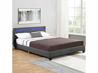 Bed met led verlichting en lattenbodem 120x200cm - afbeelding 1 van  7