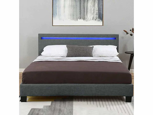 Bed met led verlichting en lattenbodem 120x200cm - afbeelding 5 van  7