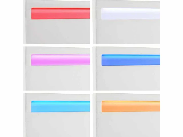 Bed met led-verlichting en lattenbodem 140 x 200 - wit - afbeelding 4 van  8
