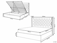 Bed met zwarte fluwelen kist 160 x 200 cm - afbeelding 6 van  6
