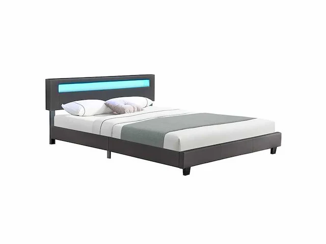 Bed van 160x200 cm met led-verlichting en lattenbodem - afbeelding 3 van  10